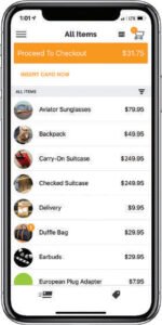 Smartphone showing contact list
