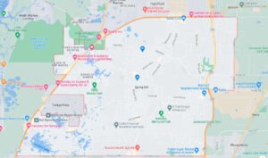 Google map of Spring Hill FL